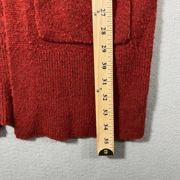 Madewell Cozy Cardigan Sweater Merino Alpaca Wool Pockets Red Womens XXS - Picture 4 of 11